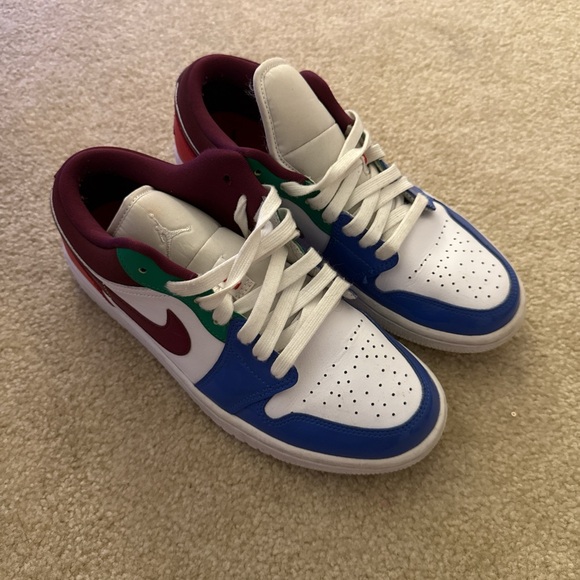 Jordan Women's Sneakers - White, Blue, Red, Green - Picture 1 of 5